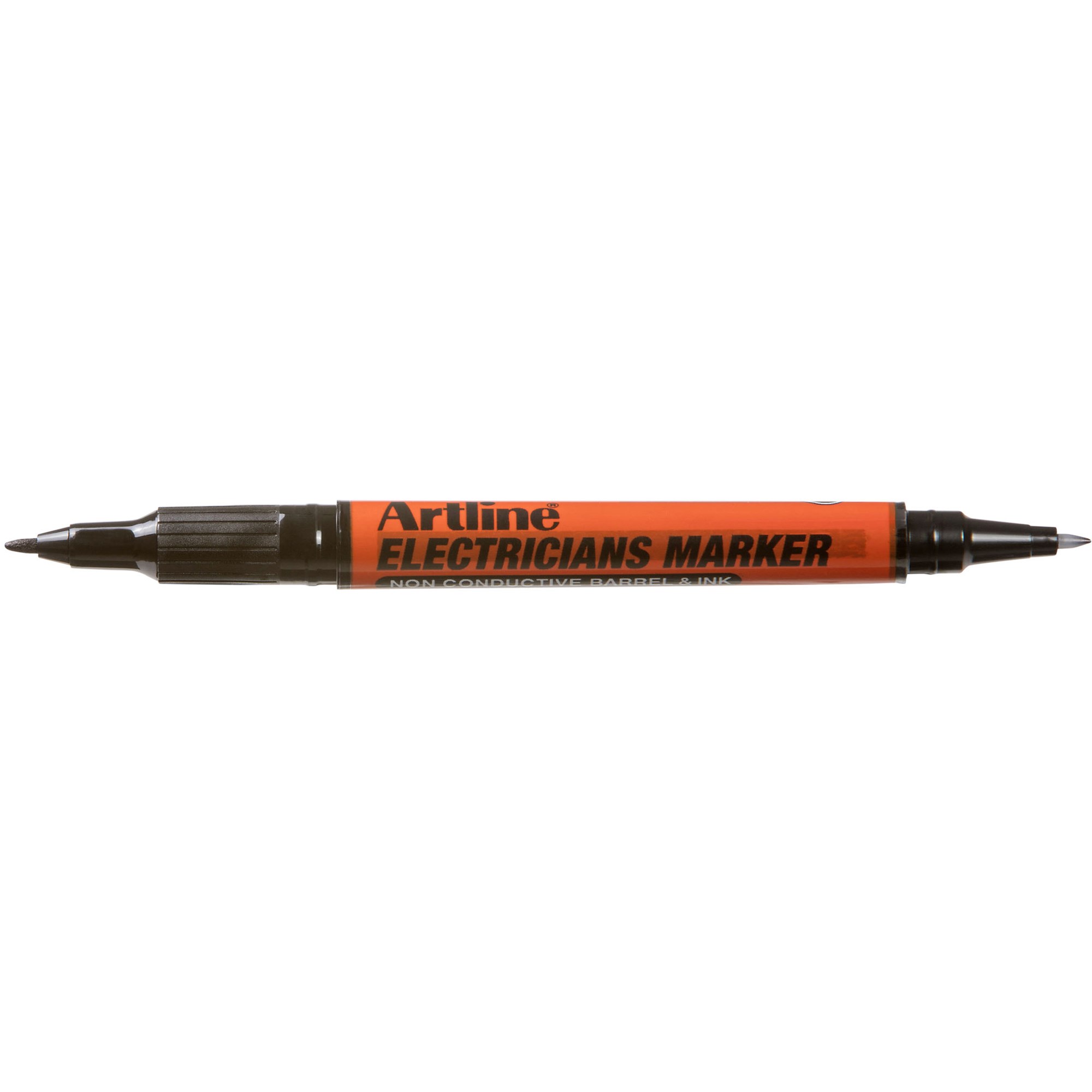 Artline Electricians Permanent Marker 0.4-1mm Dual Nib Black Box  12