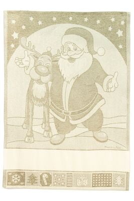 Asciugapiatti da ricamare Babbo Natale + Renna Asciugapiatti da ricamare Babbo Natale + Renna