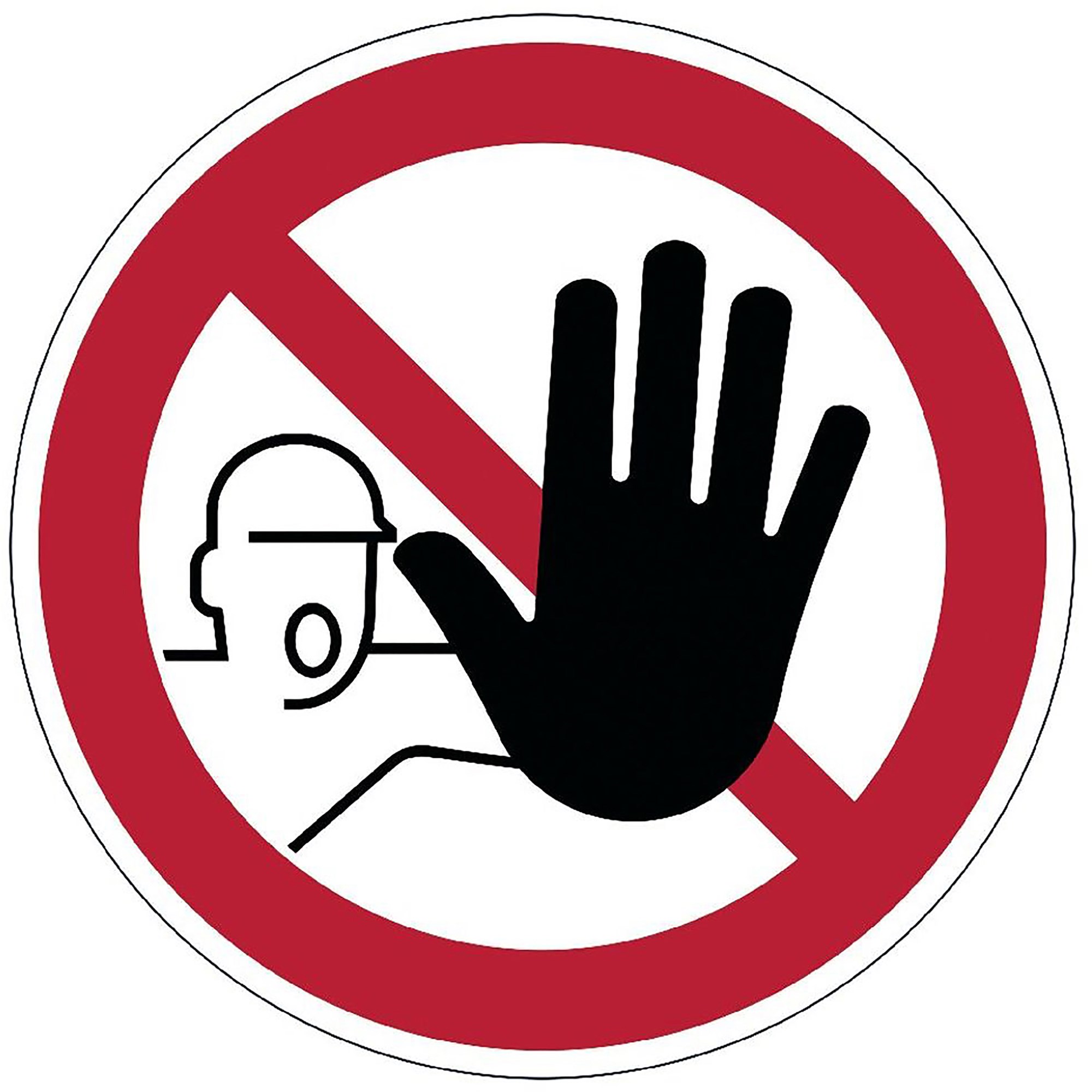 Durable Marking Sign Entry Prohibited 430mm Red