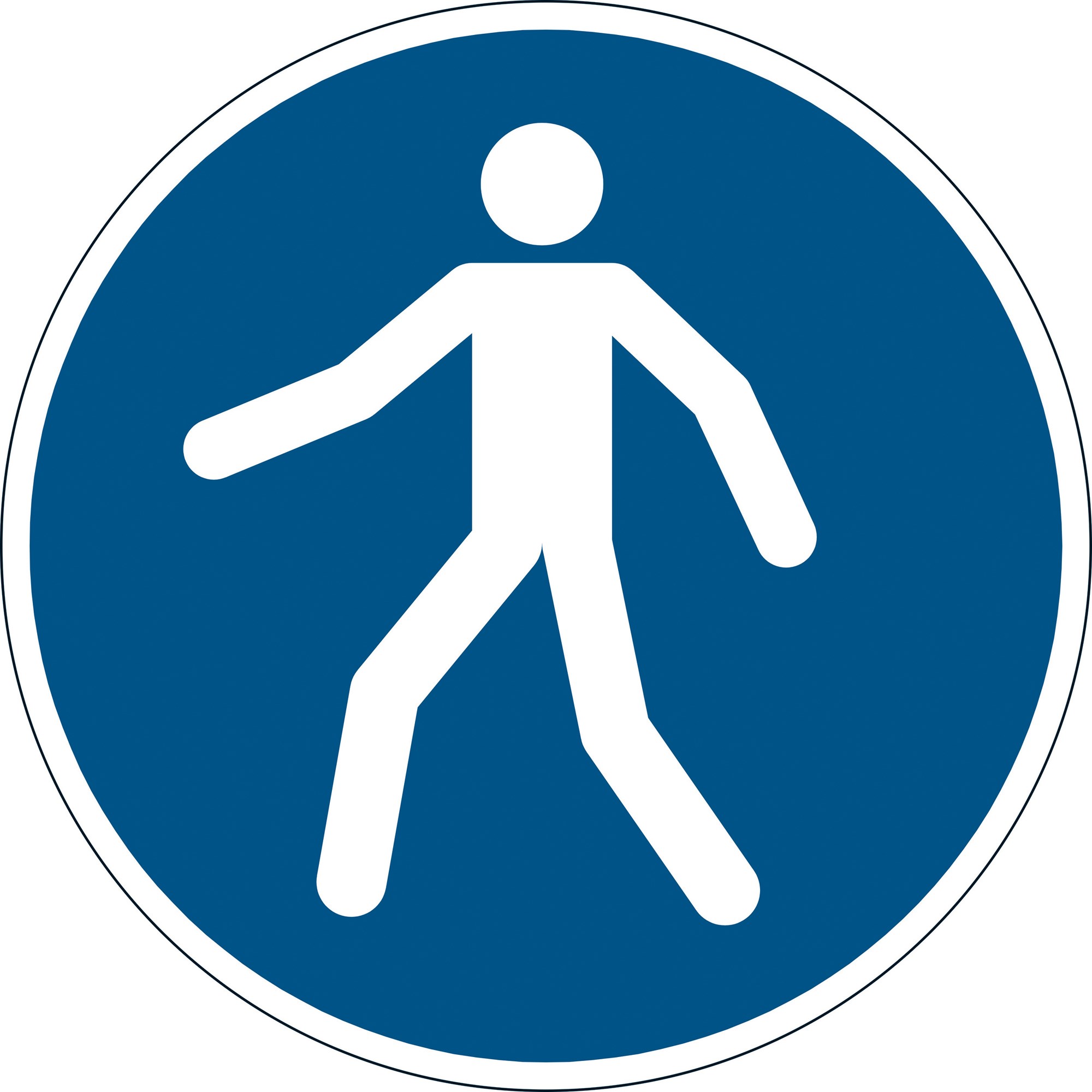 Durable Marking Sign Use Walkway 430mm Blue
