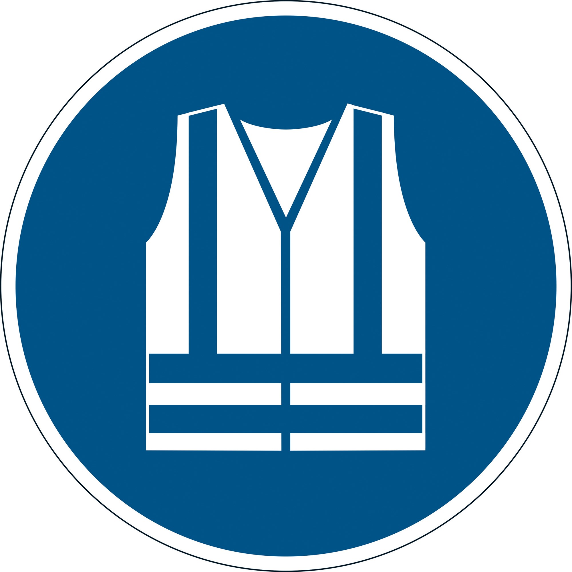 Durable Marking Sign Use Safety Vest 430mm Blue