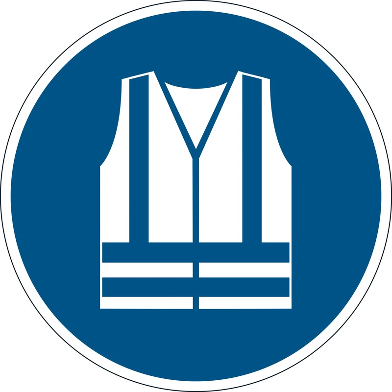 Durable Marking Sign Use Safety Vest 430mm Blue