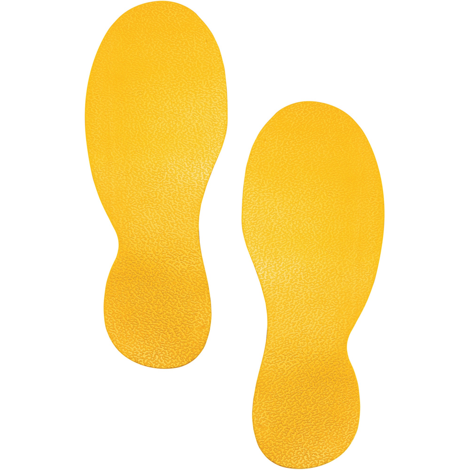 Durable Floor Markings Feet Yellow Pack  Of 10