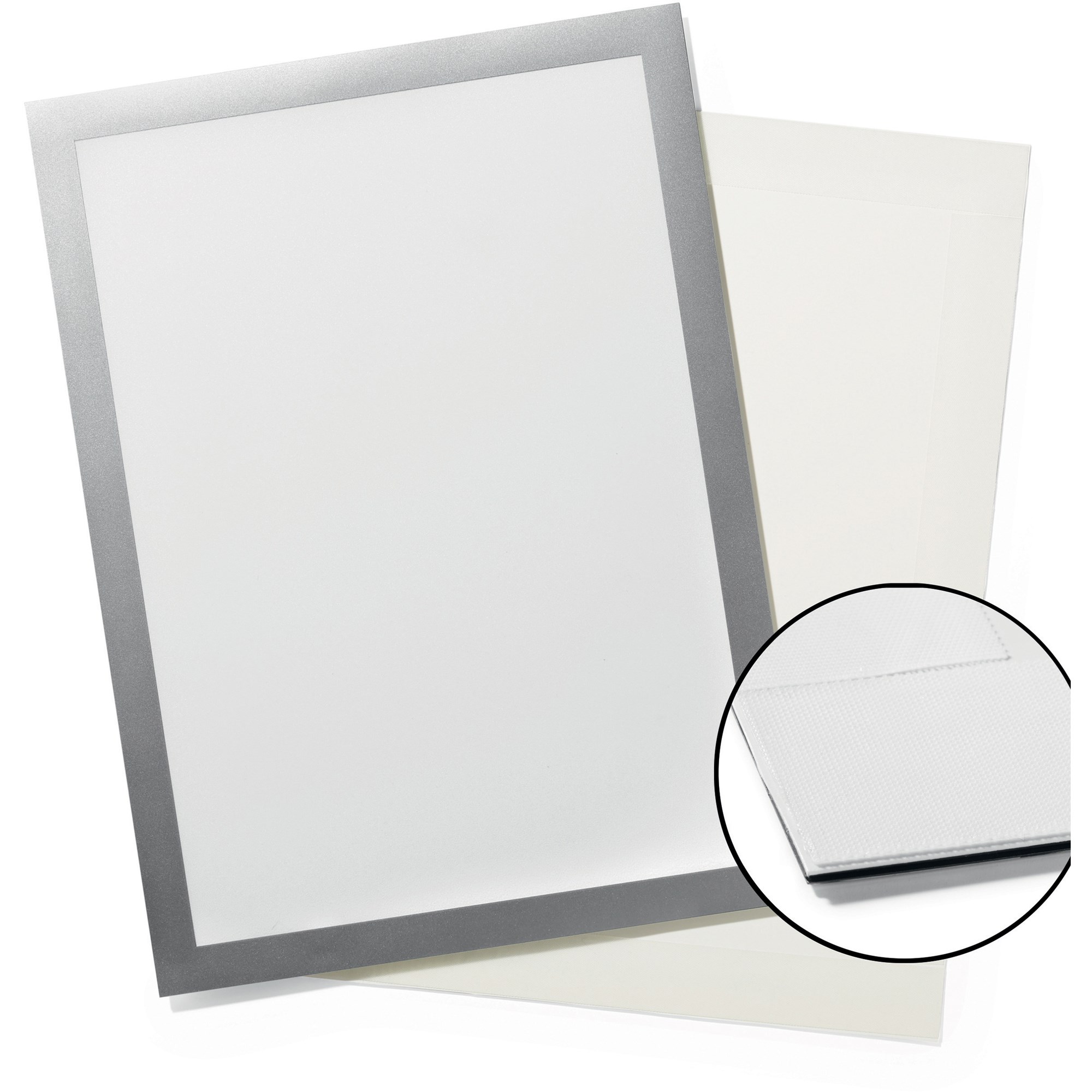 Durable Duraframe Grip Textile Surface A4 Sign Holder Silver