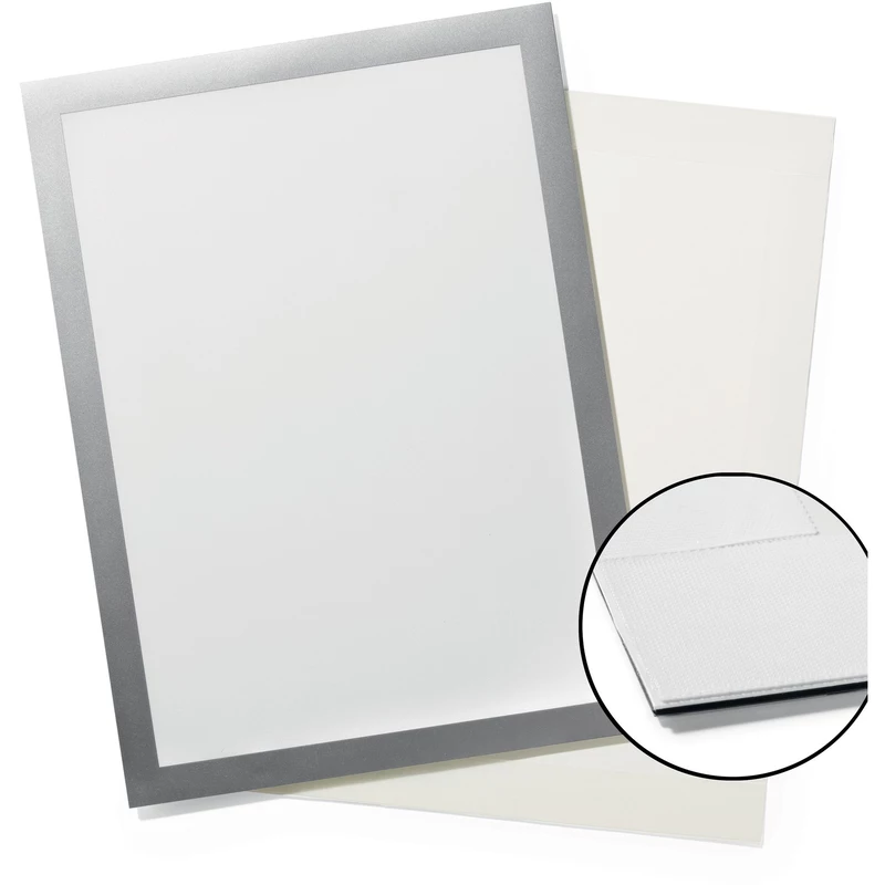 Durable Duraframe Grip Textile Surface A4 Sign Holder Silver
