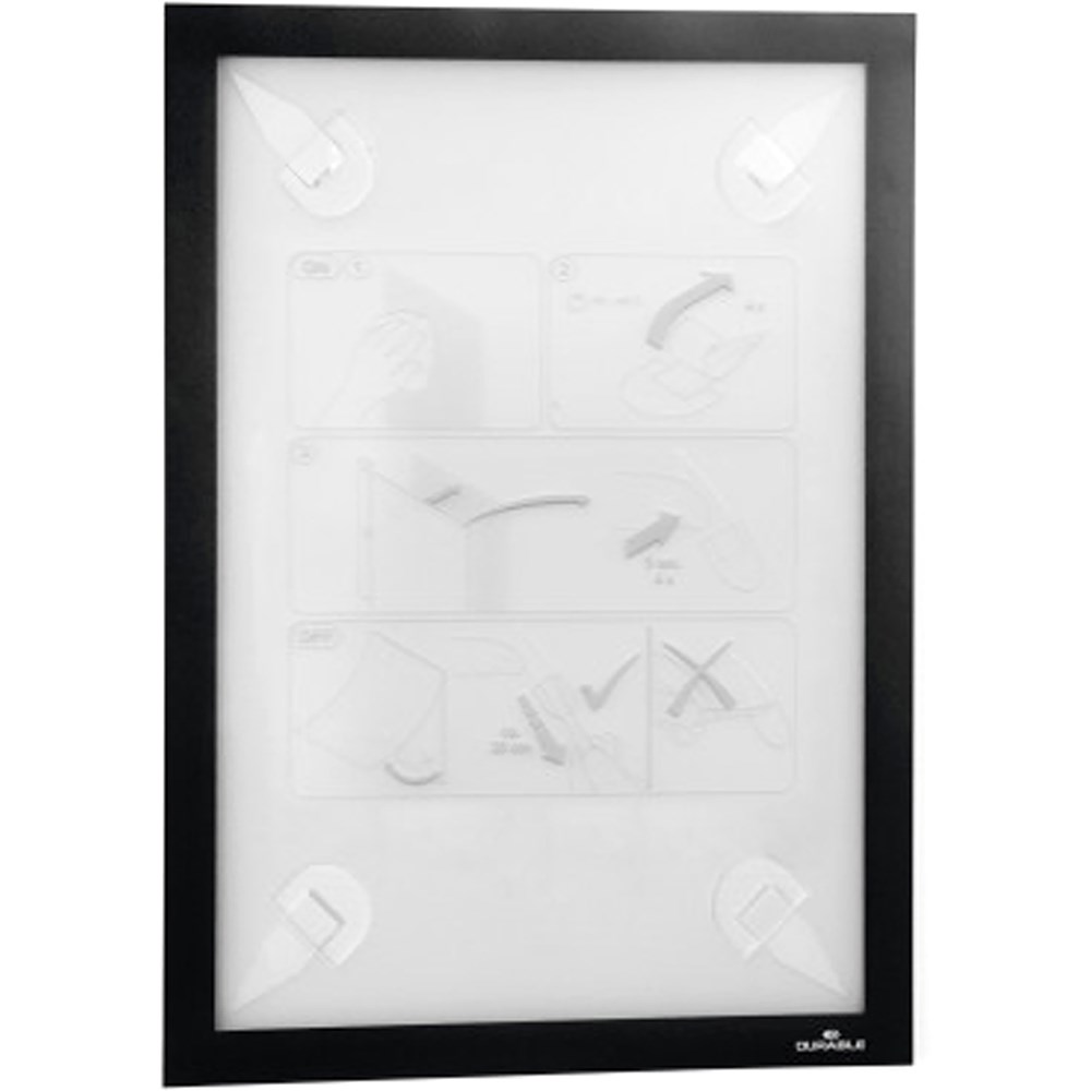 Durable Duraframe Wallpaper With Adhesive Strips A4 Black