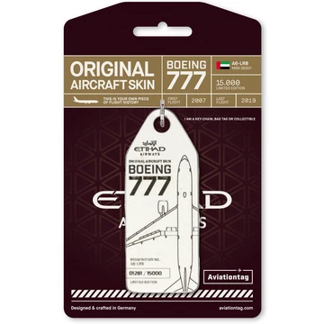 Aviationtag Etihad Boeing 777 - A6-LRB - White