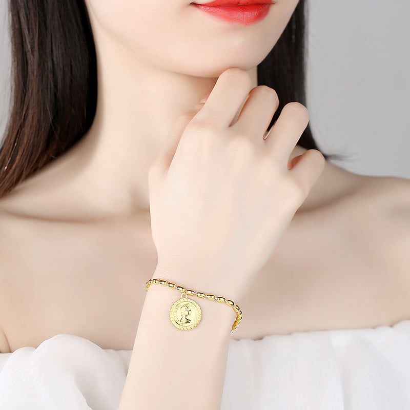 Gold-Plated Queen Elizabeth Bracelet