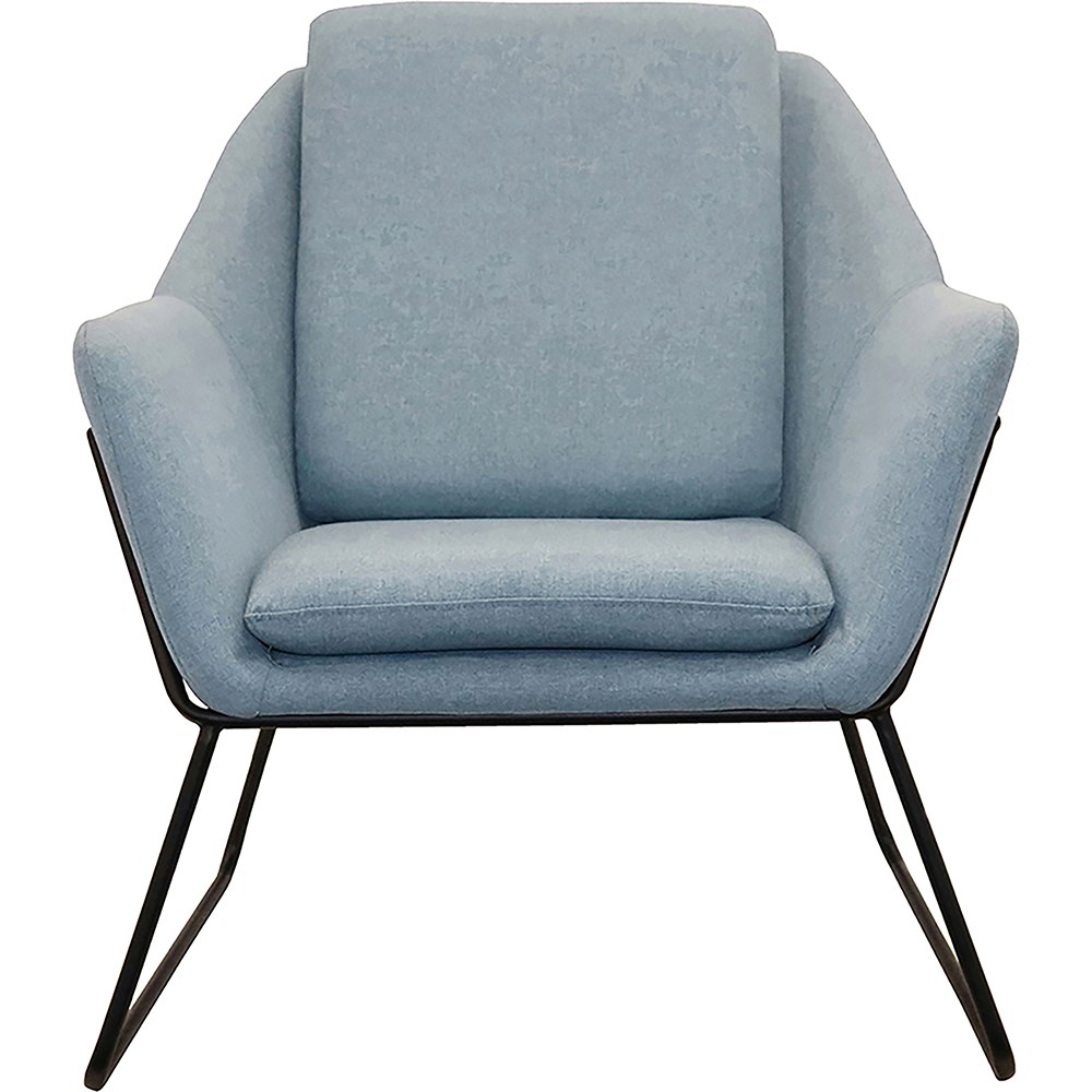 Rapidline Cardinal Lounge Chair 1 Seater 755W x 800D x 870mmH Light Blue Fabric