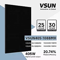 VSUN 405W 108 Mono Cells Bifacial Solar Panel | VSUN 405-132BMH