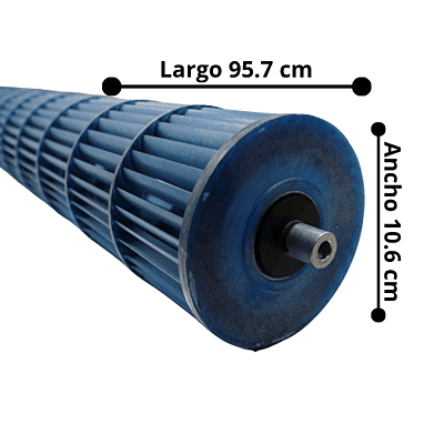 Turbina para Minisplit Mirage 3 Ton Largo 95.5 cm Ancho 10.5 cm Opresor Externo - 222401000016-2