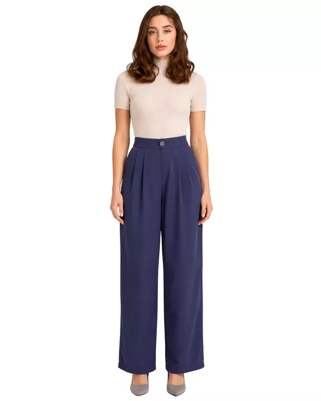 Elegant high-waisted wide-leg Pants