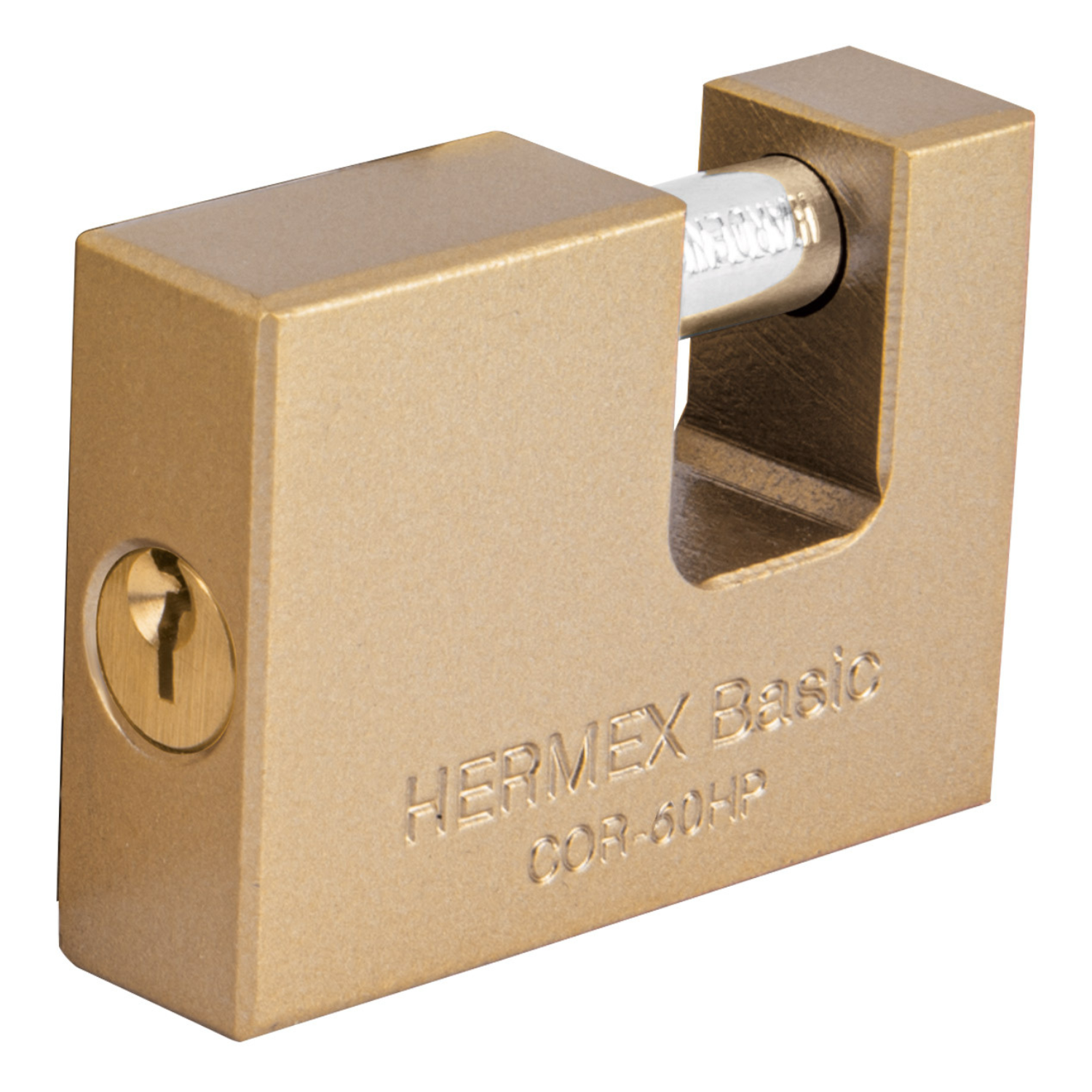 Candado antipalanca 70 mm cuerpo de hierro, HERMEX BASIC-COR-70HP / 23540