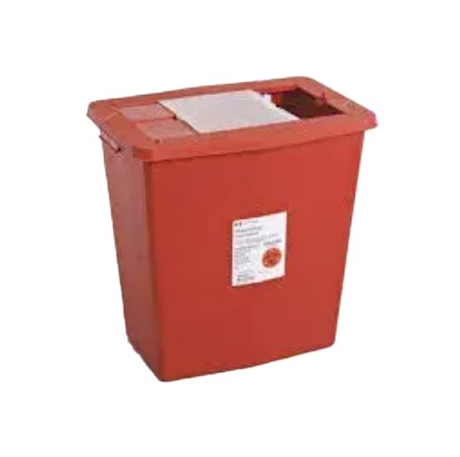 SharpSafety 12 Gallon Sharps Container, Red Base SharpSafety 12 Gallon Sharps Container, Red Base