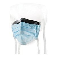 McKesson Surgical Mask with Eye Shield Anti-Fog ASTM Level 3 Tie Closure One Size Fits Most