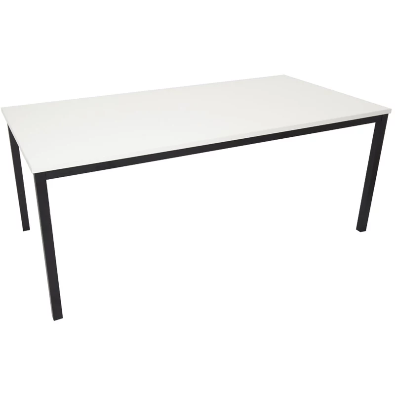 Rapidline Steel Frame Table 1800W x 900D x 730mmH White Top Black Frame