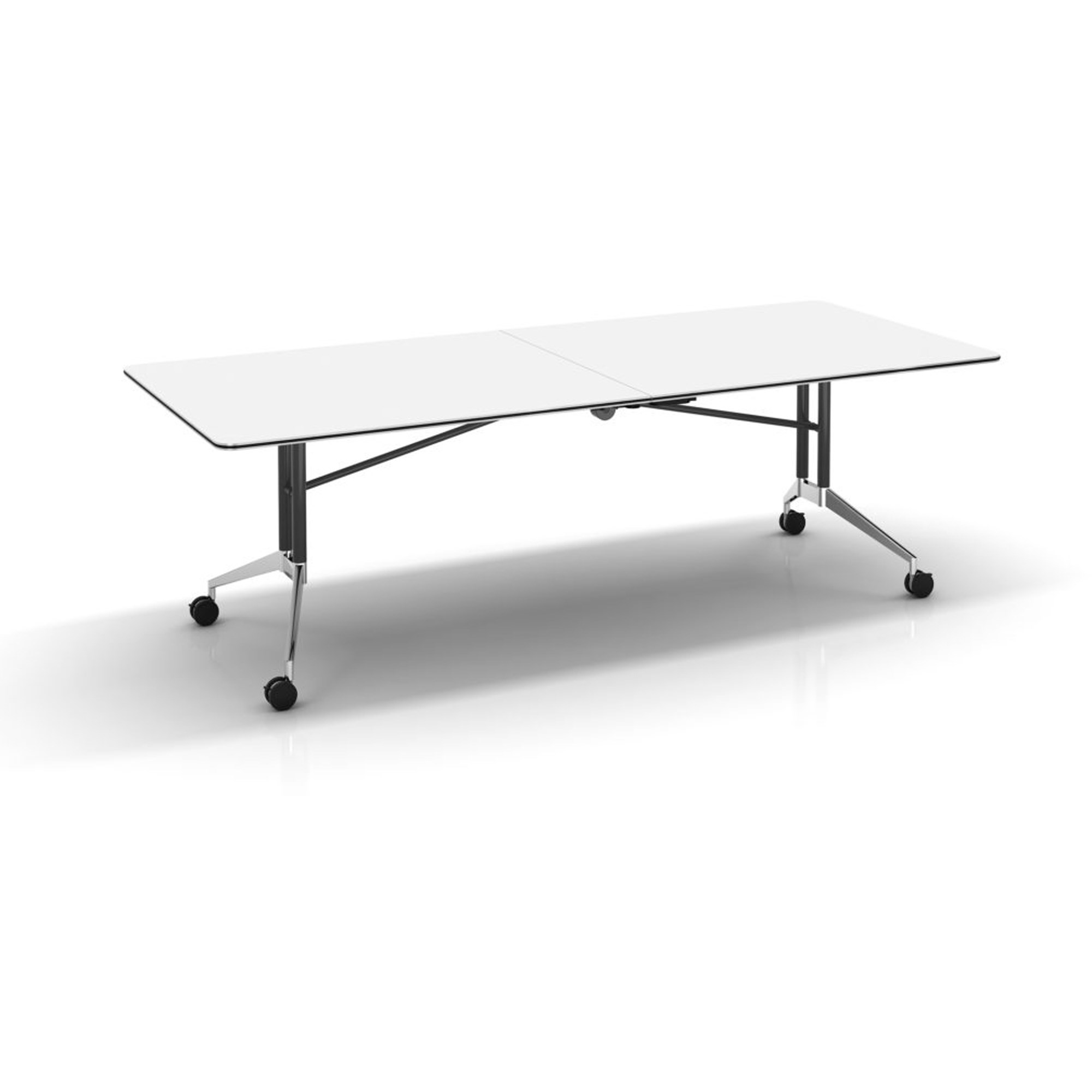 Rapidline Rapid Edge Folding Table 2400W x 1000D x 743mmH White Top