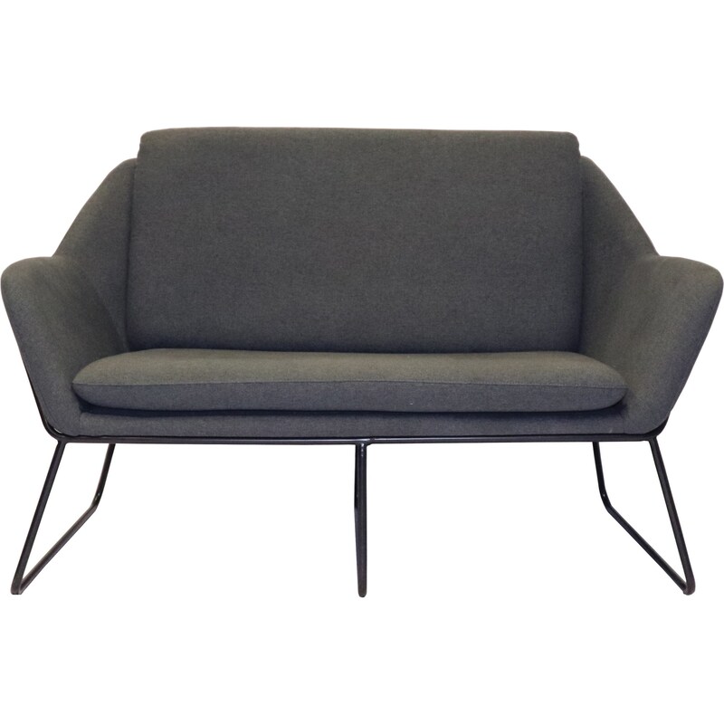 Rapidline Cardinal Lounge Chair 2 Seater 1335W x 690D x 890mmH Charcoal Ash Fabric