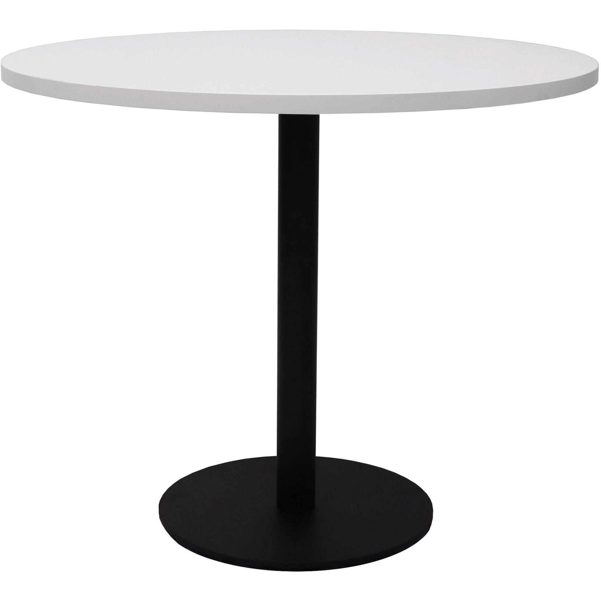 Rapidline Estillo Disc Base Round Table 900D x 755mmH White Top Black Base