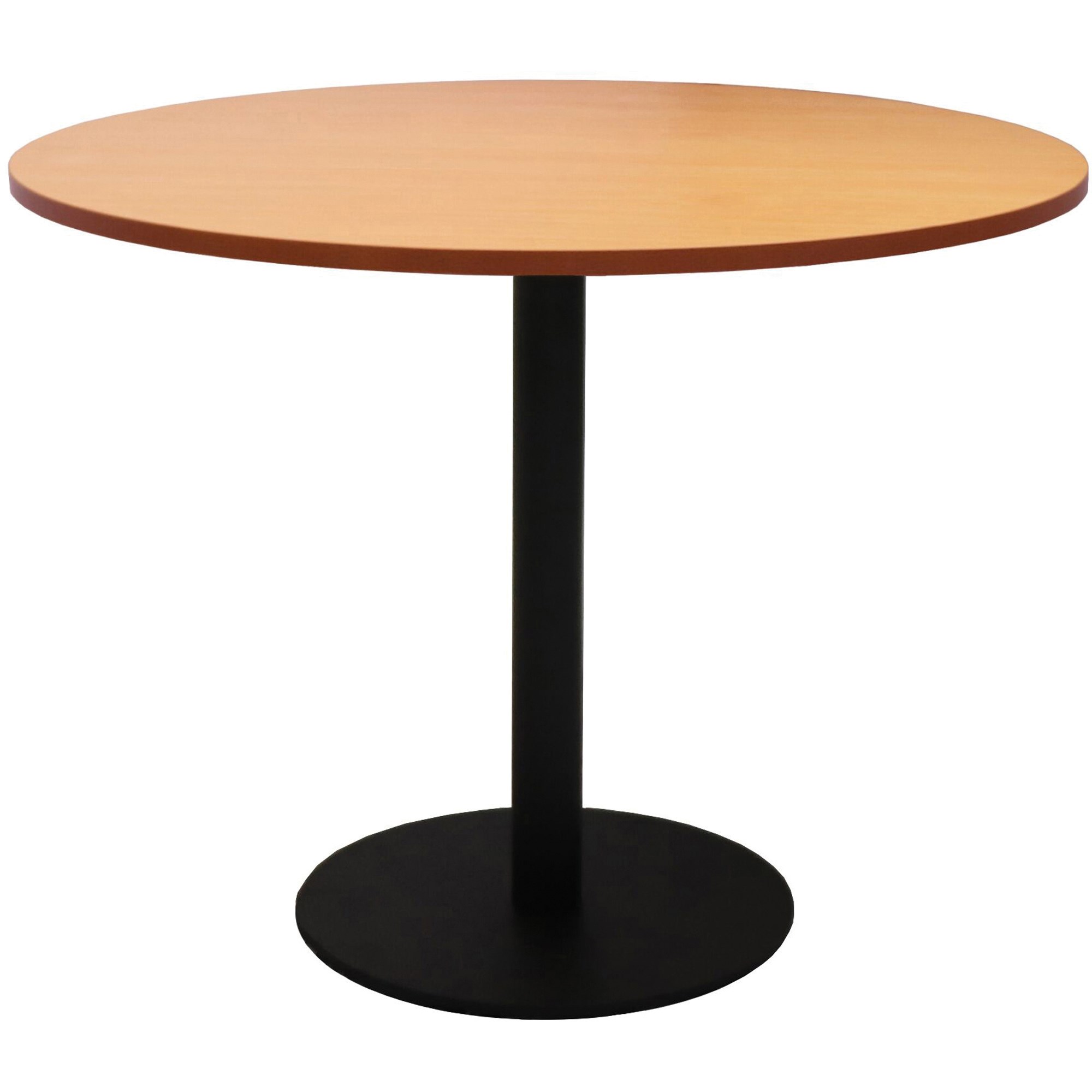 Rapidline Estillo Disc Base Round Table 900D x 755mmH Beech Top Black Base