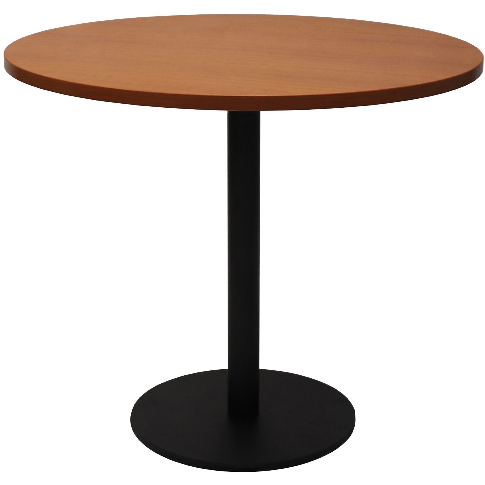 Rapidline Estillo Disc Base Round Table 900D x 755mmH Cherry Top Black Base