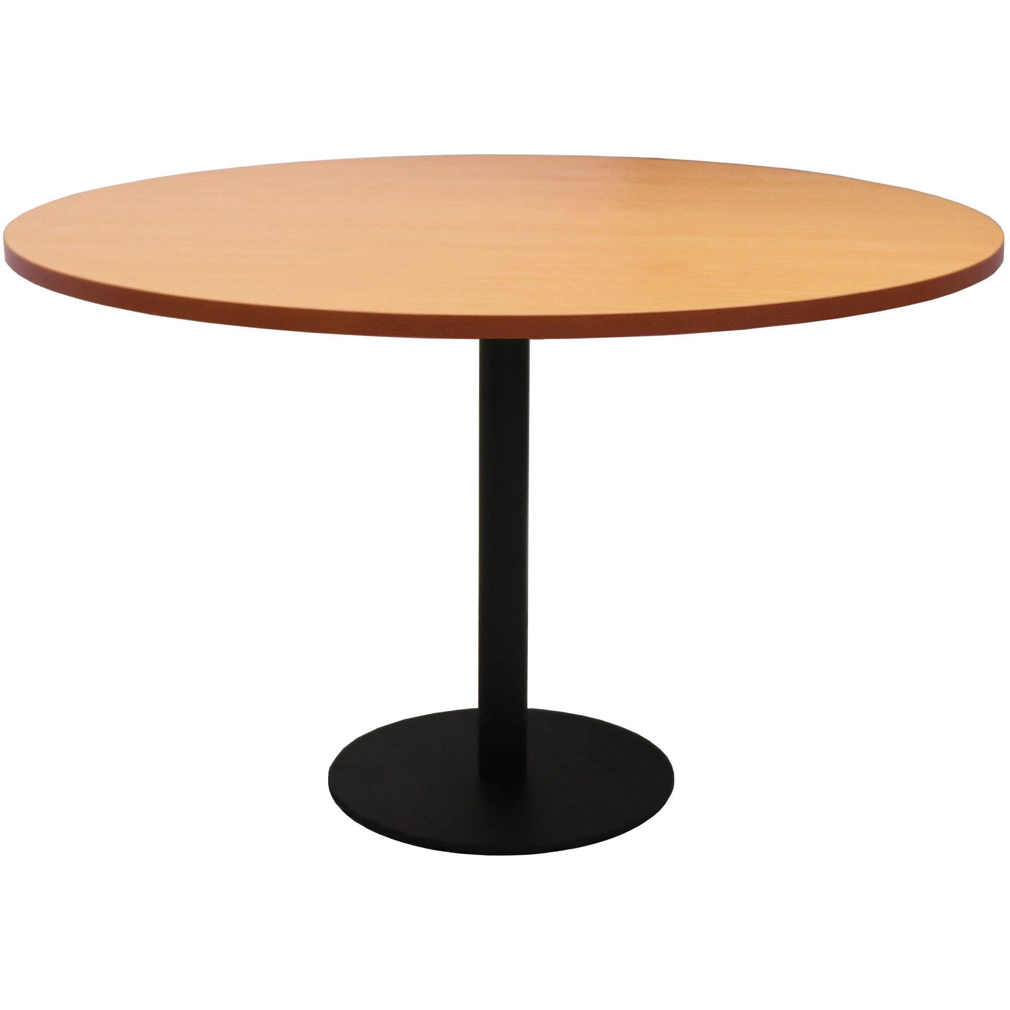 Rapidline Estillo Disc Base Round Table 1200D x 755mmH Beech Top Black Base