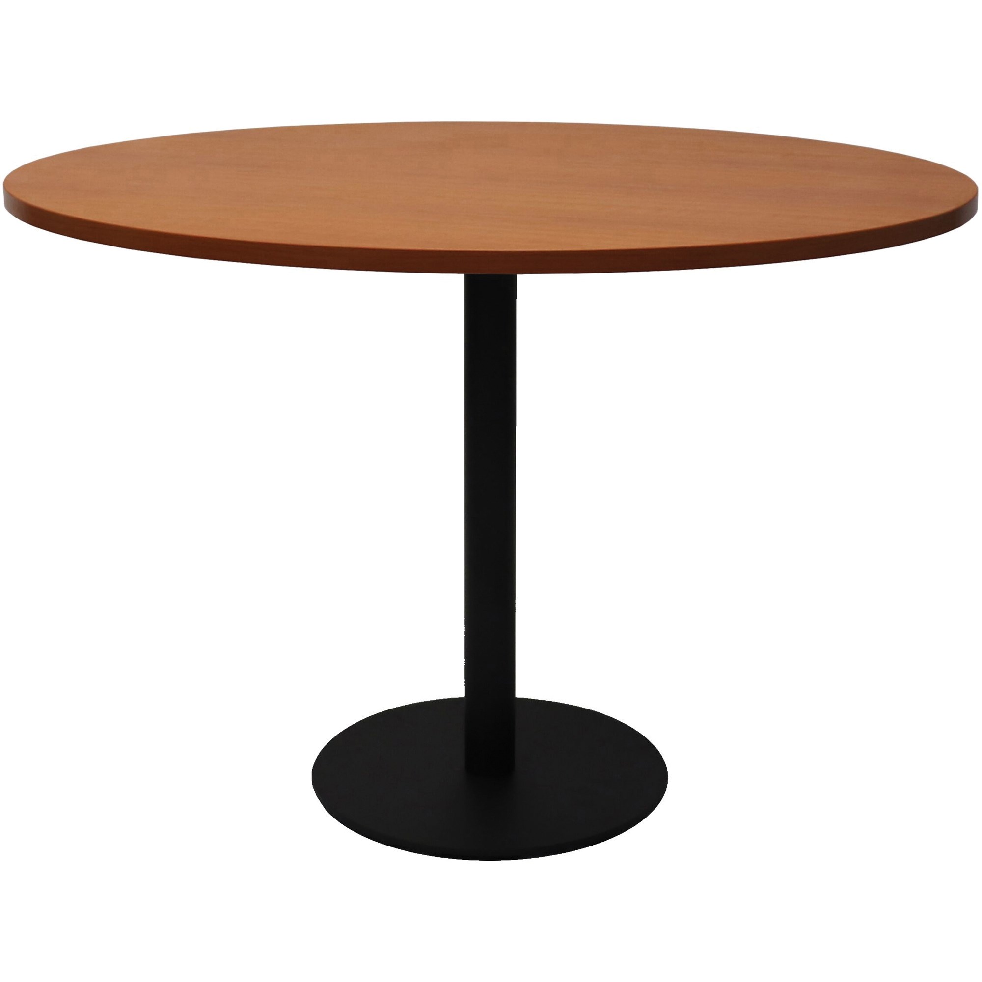 Rapidline Estillo Disc Base Round Table 1200D x 755mmH Cherry Top Black Base