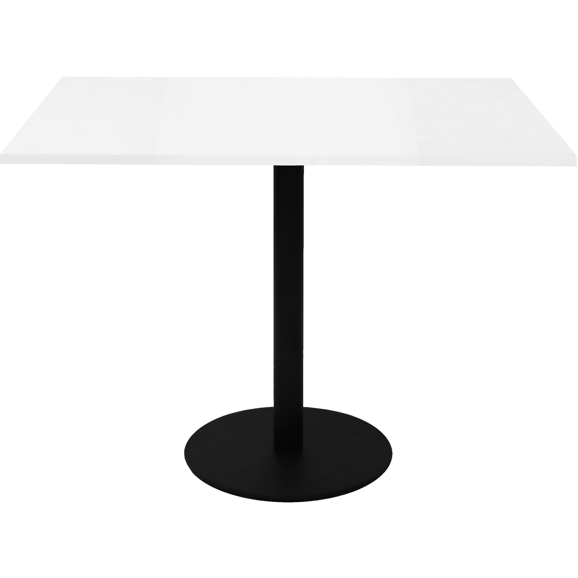 Rapidline Square Meeting Table 900W X 900D x 755mmH White Top Black Base