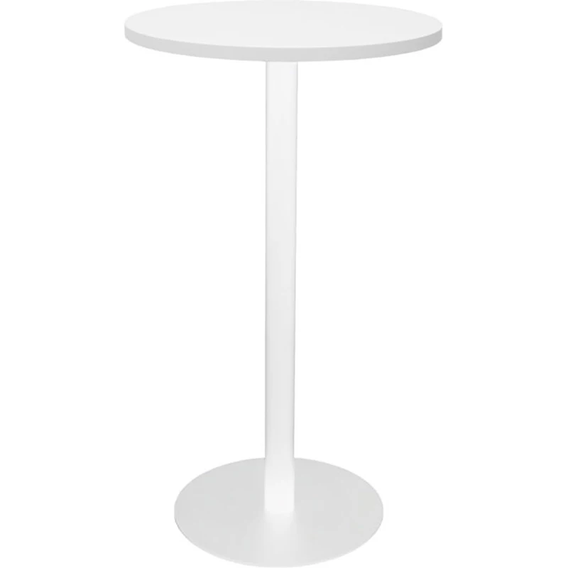 Rapidline Disc Base Dry Bar Table 600D x 1085mmH White Top White Base