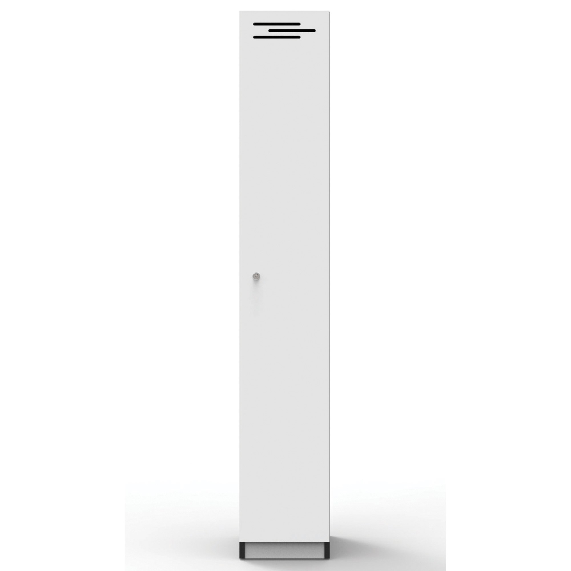 Rapidline Infinity Melamine 1 Door Locker 305Wx455Dx1850mmH White with Black Edging