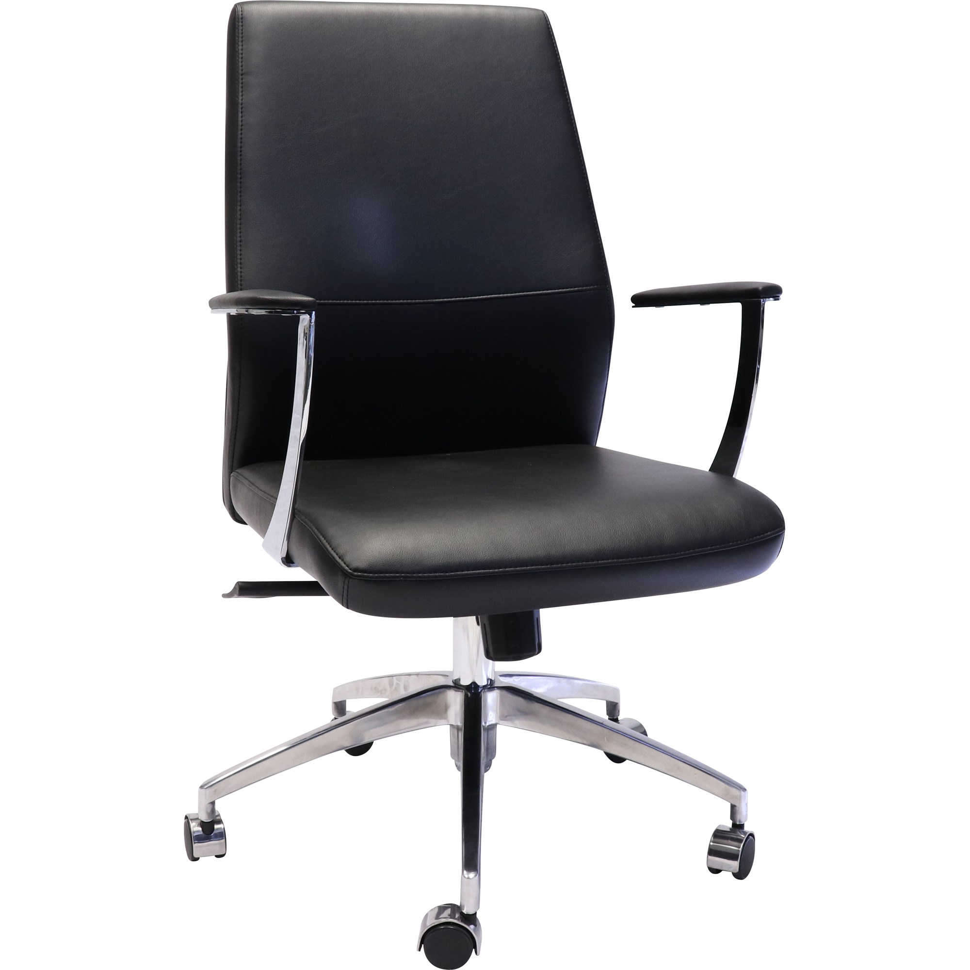 Rapidline CL3000M Slimline Executive Chair Medium Back With Arms Black PU
