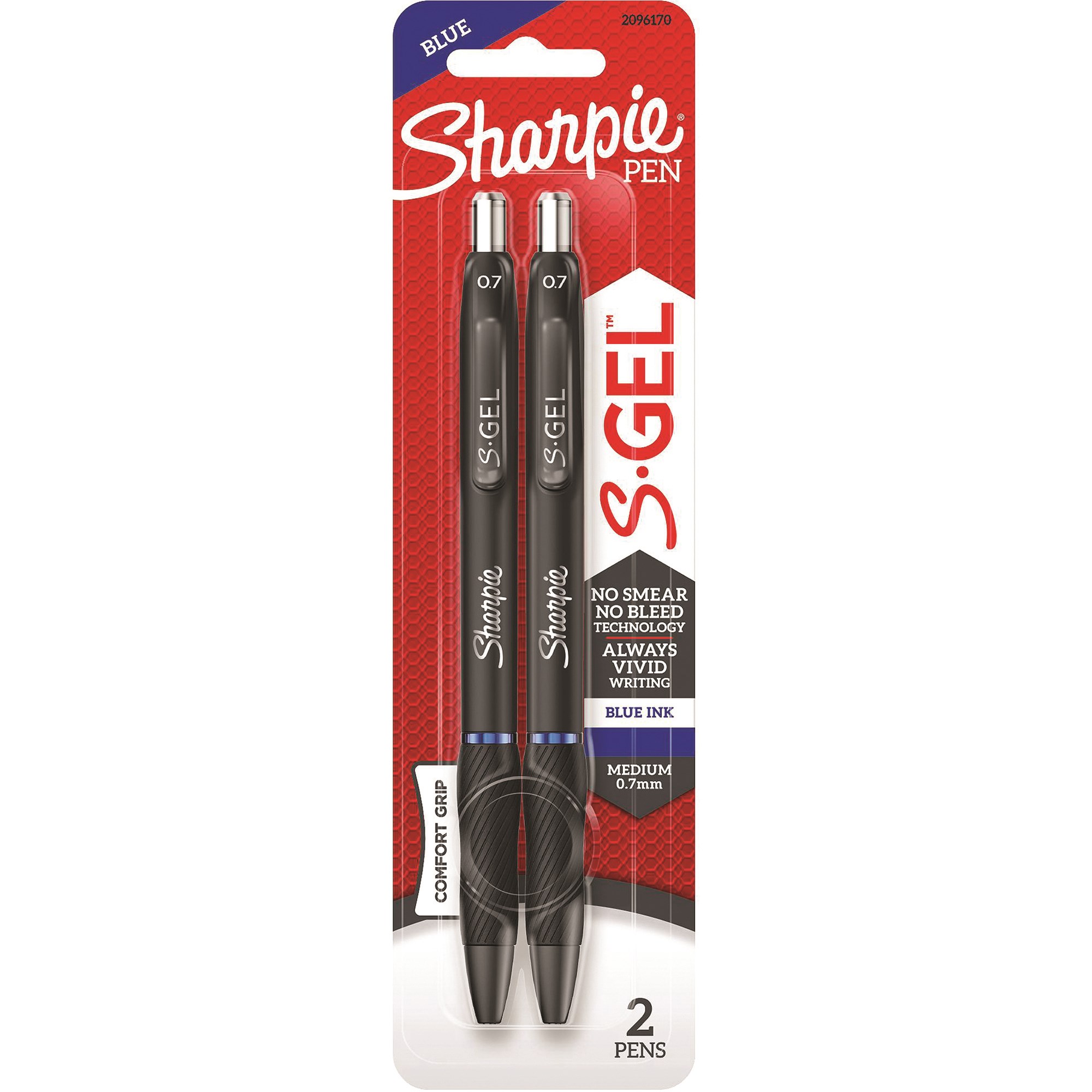 Sharpie Gel Pen Retractable 0.7mm Blue Pack  of 2