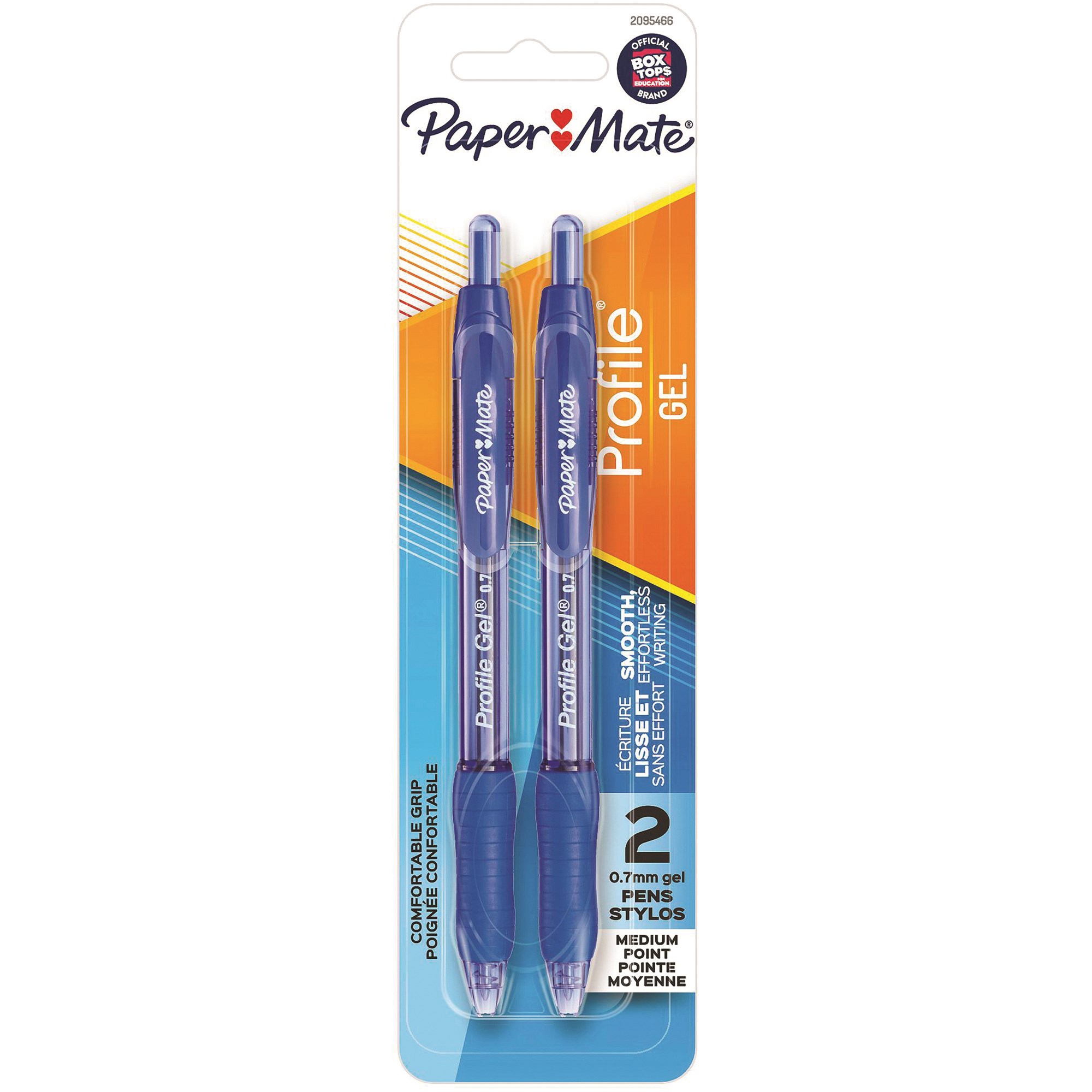 Papermate Profile Gel Pen Retractable 0.7mm Blue Pack  of 2