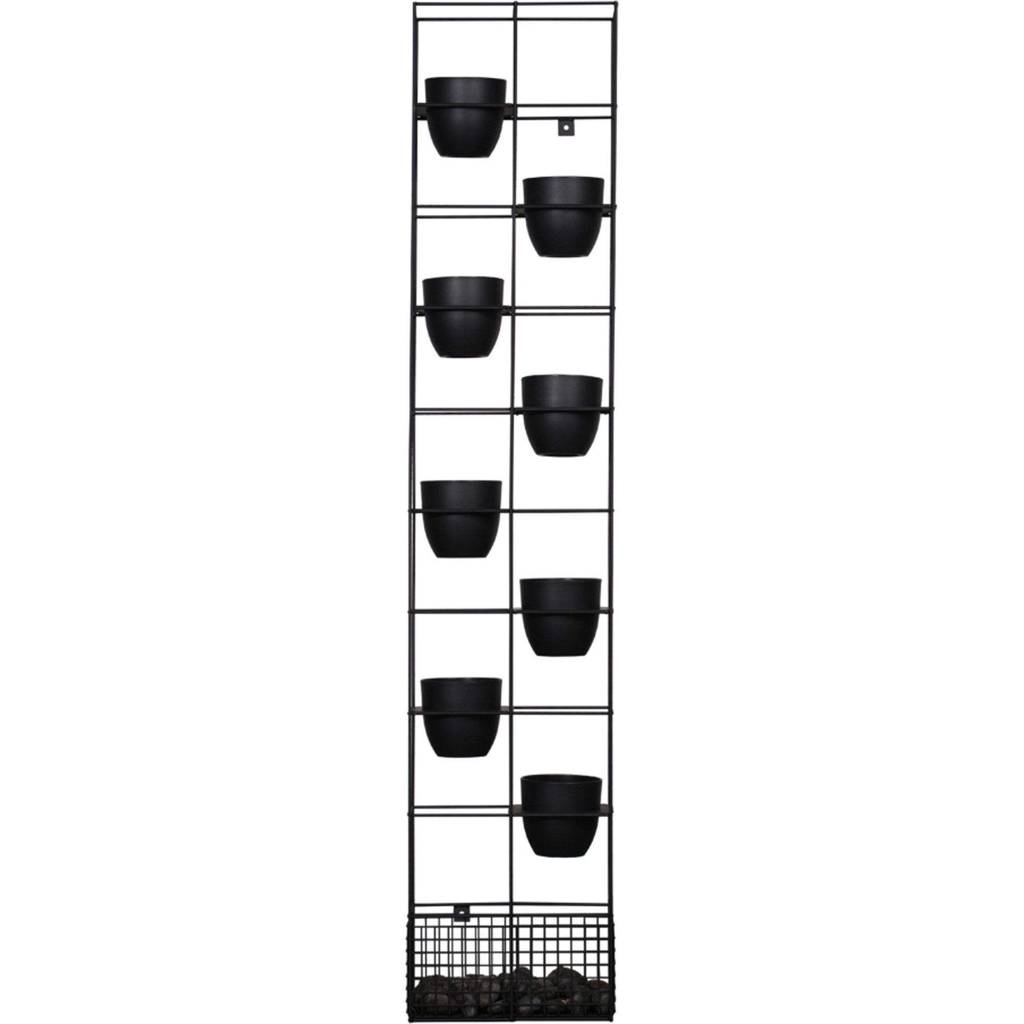 Rapidline Rapid Bloom Vertical Garden 395W x 210D x 1940mmH Includes Pots And Stones Black