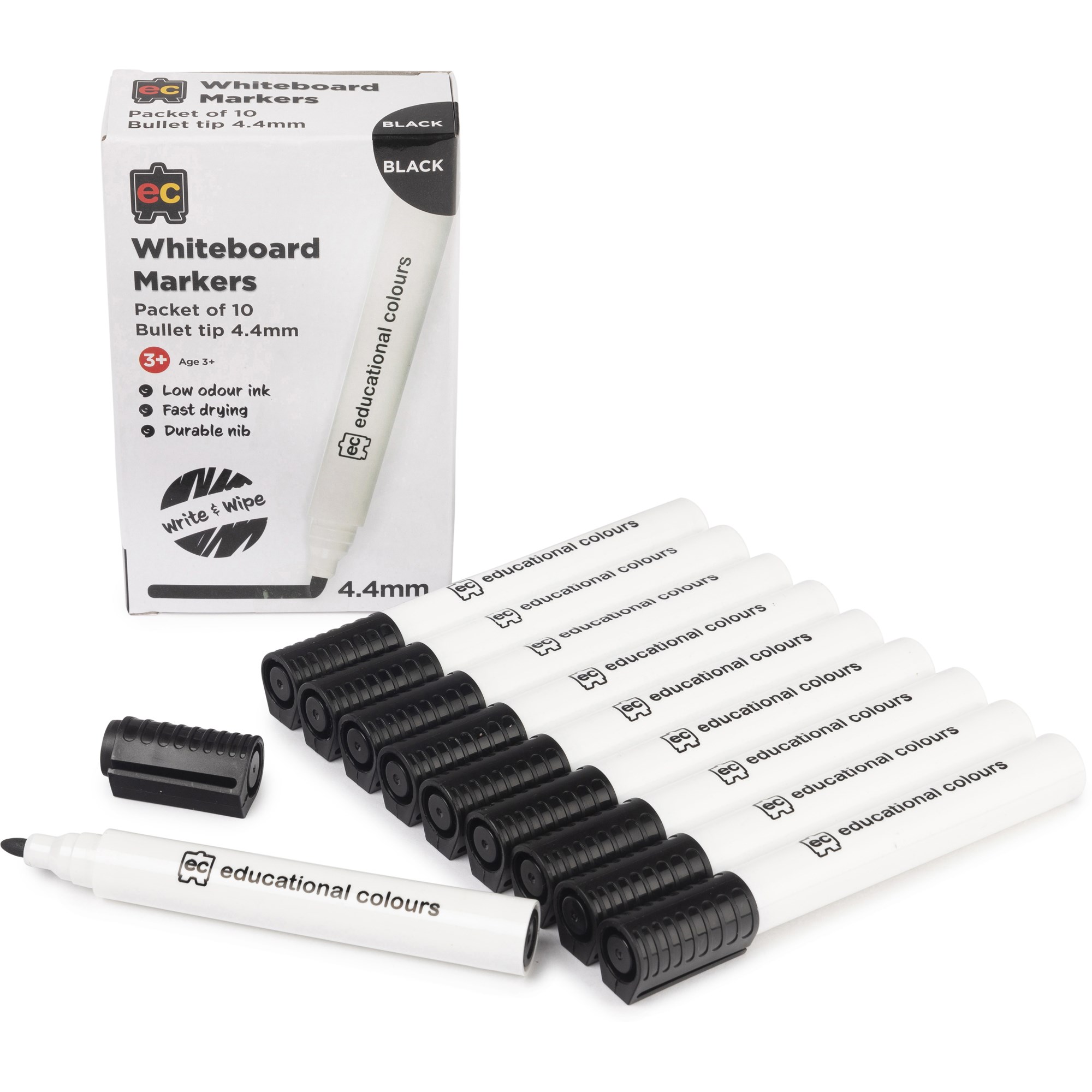 EC Whiteboard Marker Thick Black Box  of 10