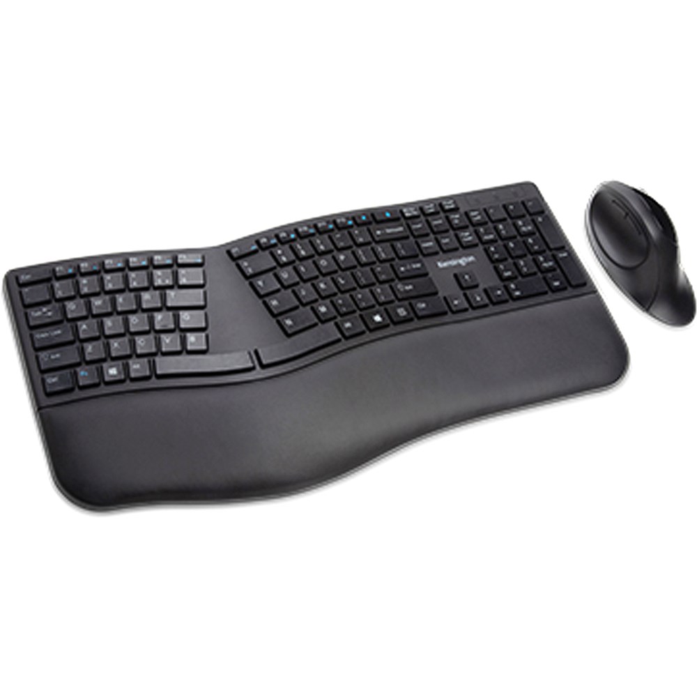 Kensington Pro Fit Ergo Wireless Keyboard and Mouse Black