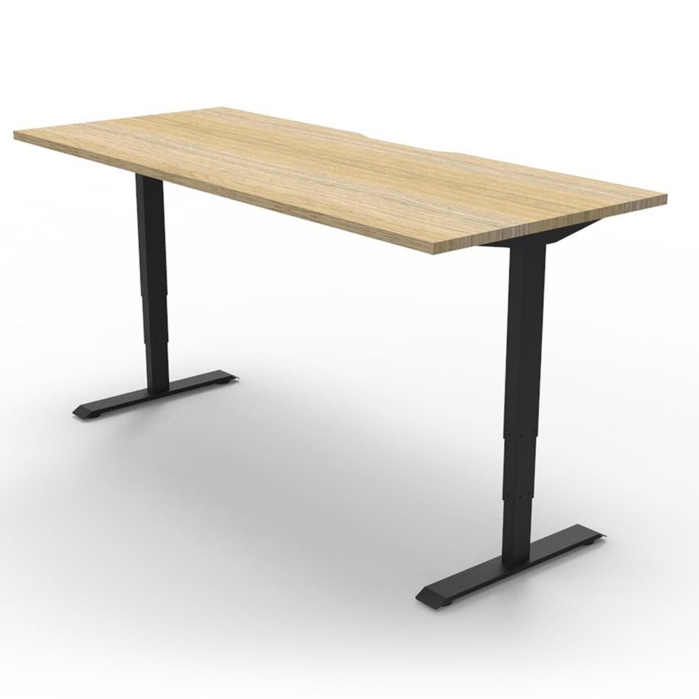 Rapidline Boost+ Single Sided Workstation 1500W x 750D x 1270mmH Oak/Black