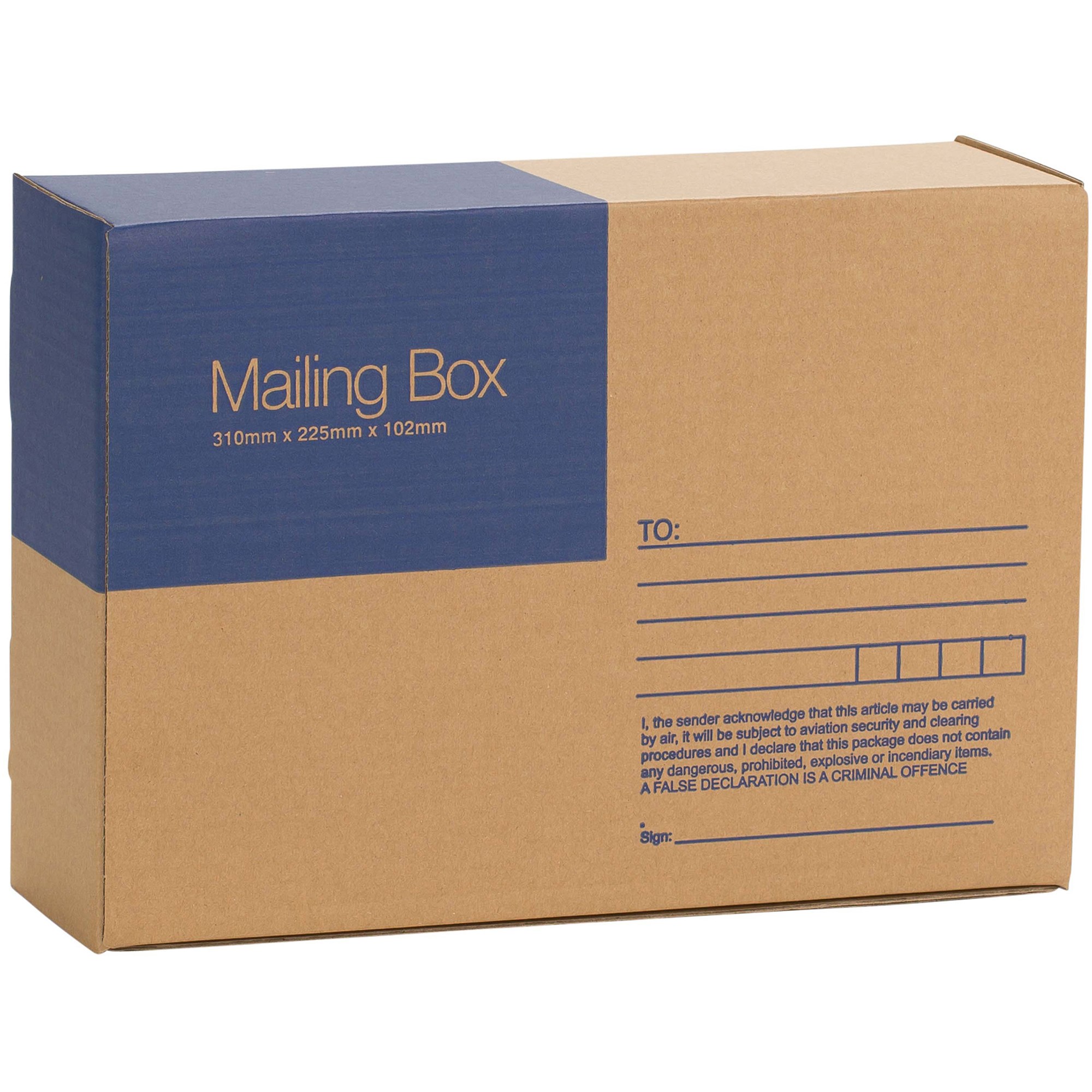 Cumberland Mailing Box  310mm x 225mm x 102mm Brown
