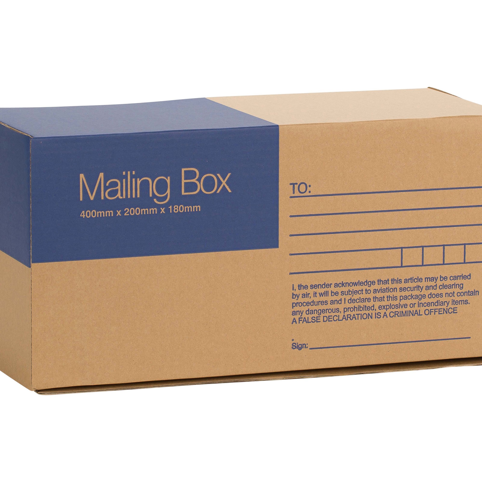 Cumberland Mailing Box  400mm x 200mm x 180mm Brown