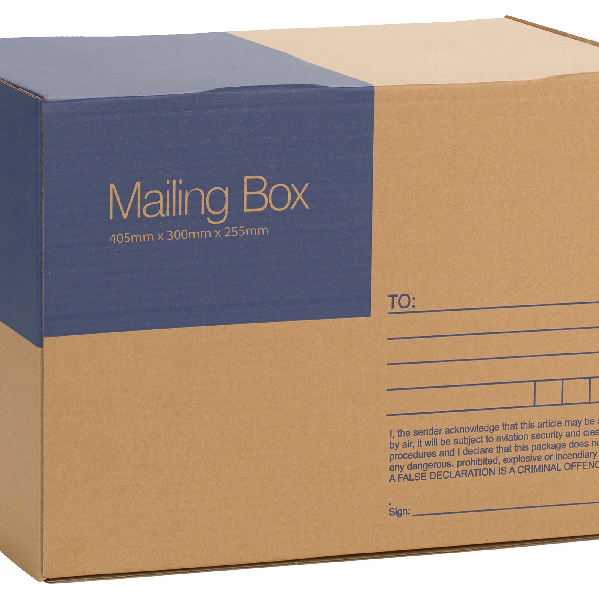 Cumberland Mailing Box  405mm x 300mm x 255mm Brown