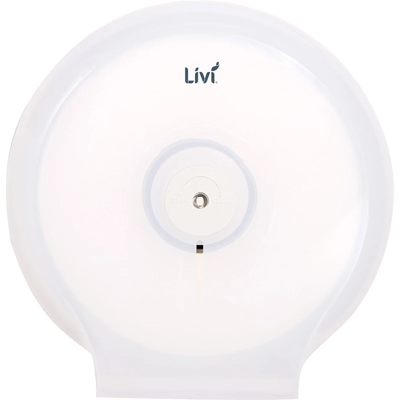 Livi Jumbo Toilet Roll Dispenser Single White