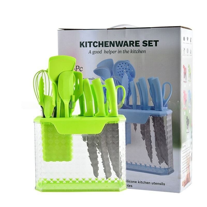 22PIECES NON-STICK KITCHEN UTENSILS TOOLS WITH ACRYLIC STORAGE.
