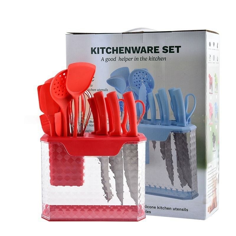 22PIECES NON-STICK KITCHEN UTENSILS TOOLS WITH ACRYLIC STORAGE.