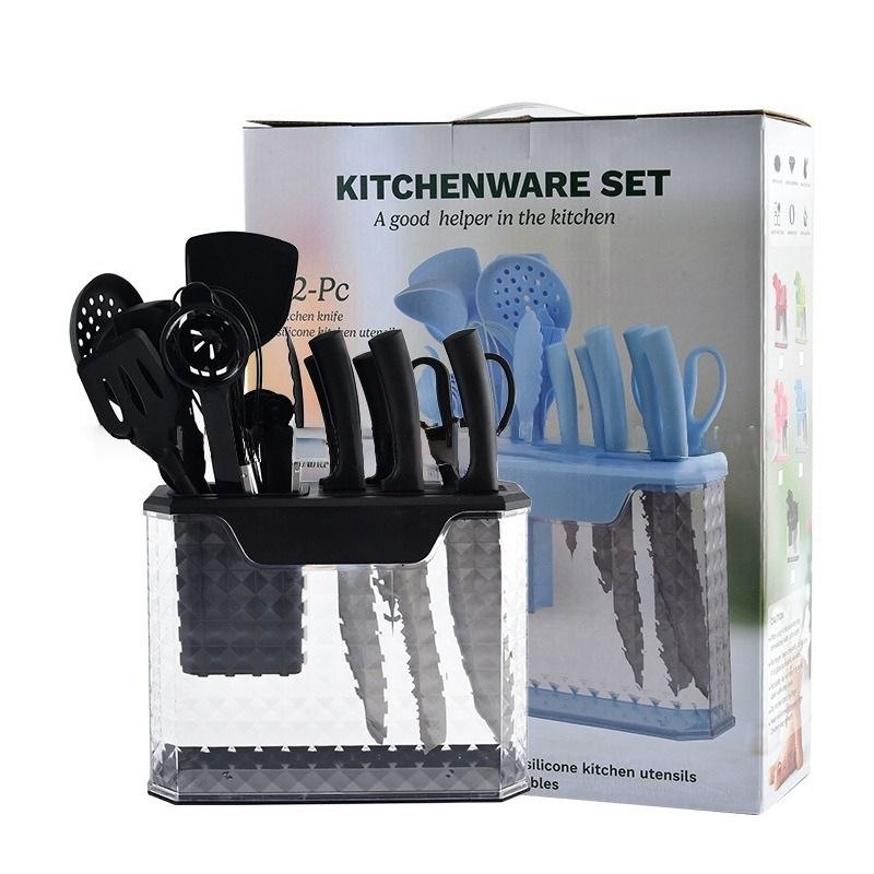 22PIECES NON-STICK KITCHEN UTENSILS TOOLS WITH ACRYLIC STORAGE.