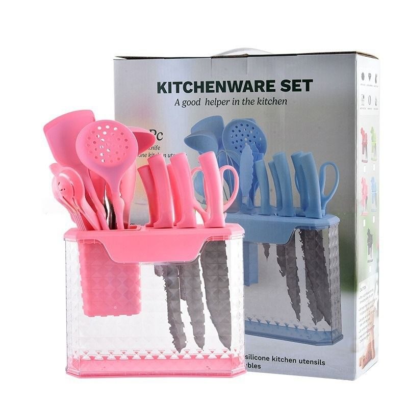 22PIECES NON-STICK KITCHEN UTENSILS TOOLS WITH ACRYLIC STORAGE.
