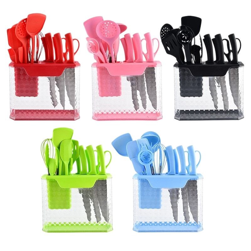 22PIECES NON-STICK KITCHEN UTENSILS TOOLS WITH ACRYLIC STORAGE.