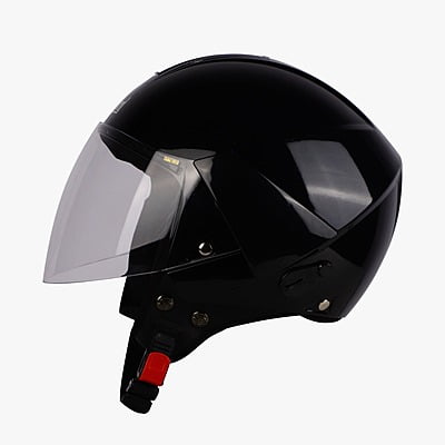 STEELBIRD SBH-5 TRIPLE NINE GLOSSY BLACK C/V 600 MM