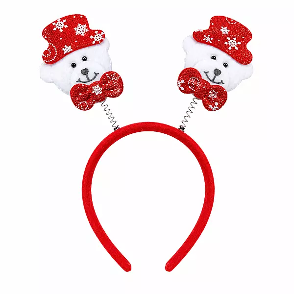 Christmas Hairband with Santa Bear Design Festive Headband Party Accessory for kids