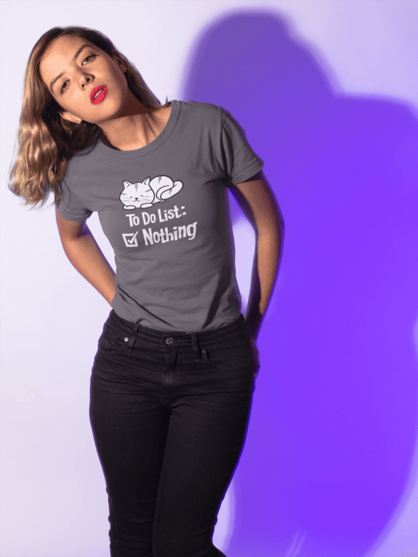 To Do List: Nothing Cat T-Shirt – Funny Lazy Cat Lover Tee