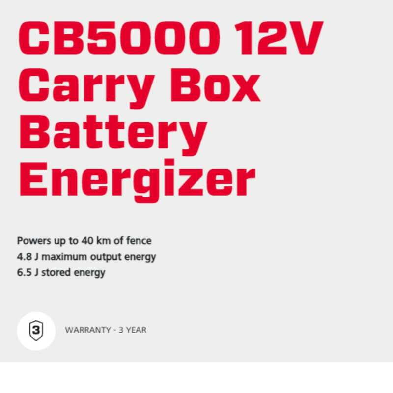 Battery Energizer Carry Box CB5000